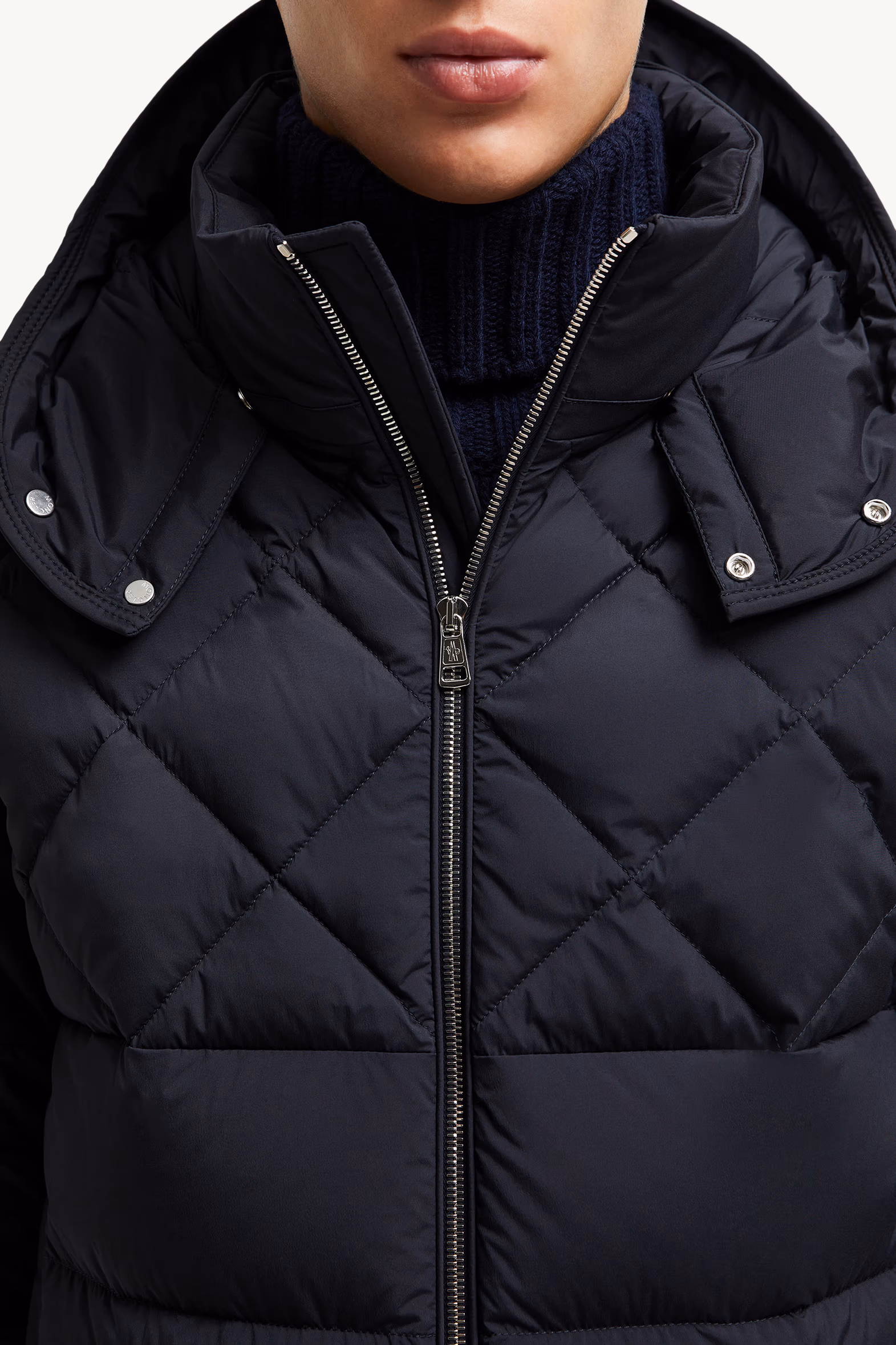 Doudoune courte à capuche Cecaud Hommes Bleu marine Moncler 7